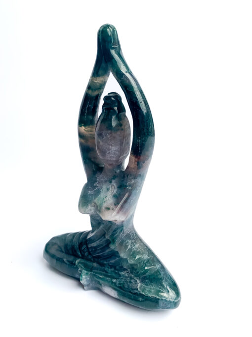 Green Moss Agate Yoga Goddess