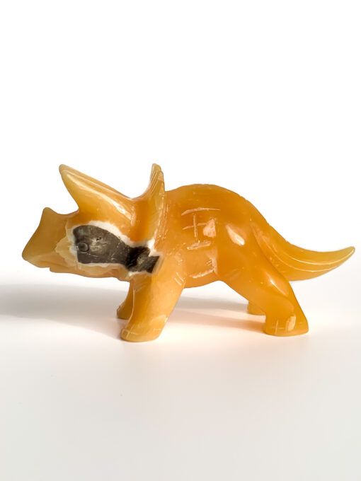 orange calcite dinosaur