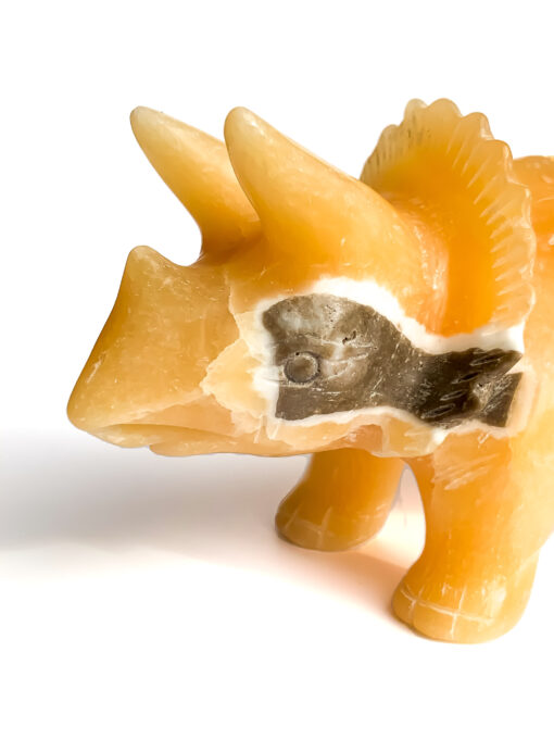 orange calcite dinosaur