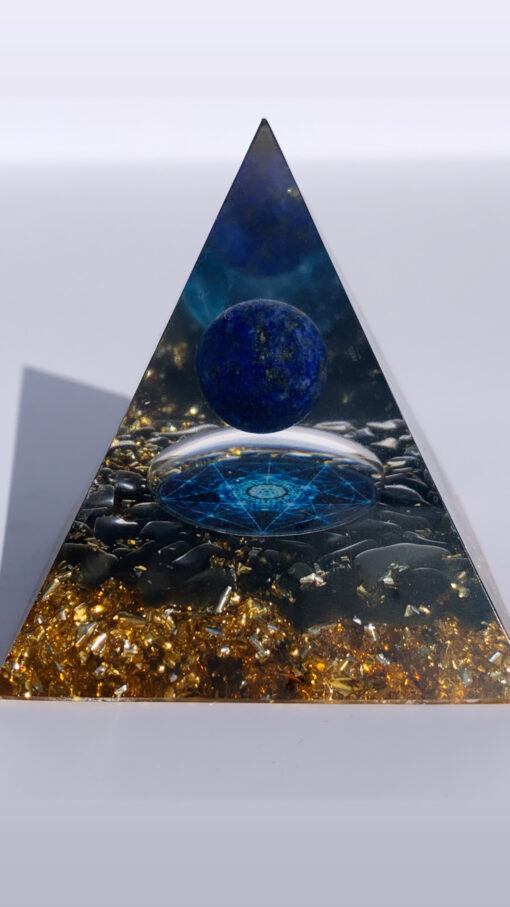 Lapis Lazuli resin pyramid