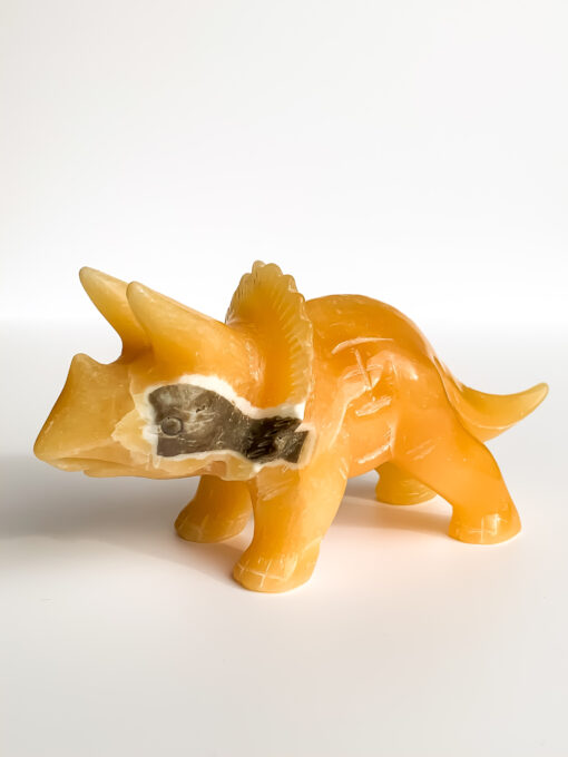 orange calcite dinosaur