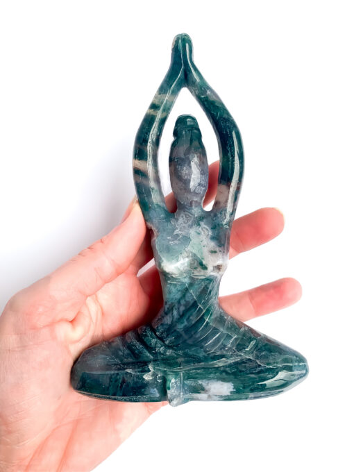 Green Moss Agate Yoga Goddess