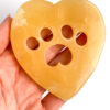 Orange Calcite paw print heart