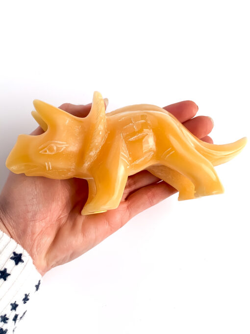 Orange Calcite dinosaur