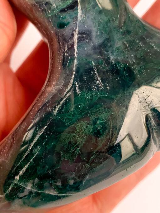 Green Moss Agate Yoga Goddess