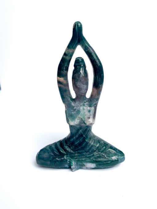 Green Moss Agate Yoga Goddess