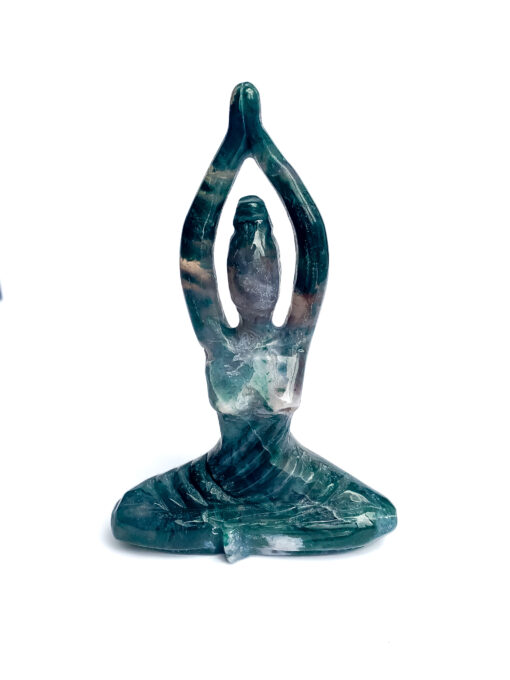 Green Moss Agate Yoga Goddess