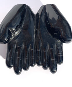 Obsidian double hand carving