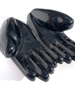 Obsidian double hand carving