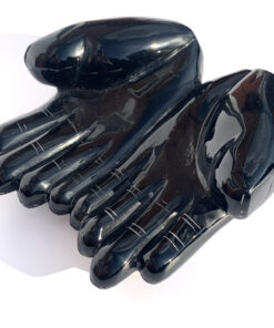 Obsidian double hand carving