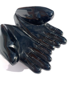 Obsidian double hand carving