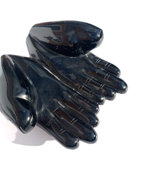 Obsidian double hand carving