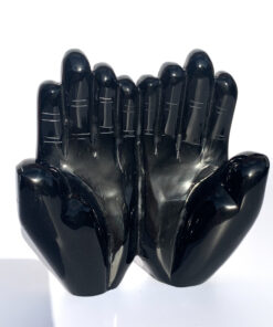 Obsidian double hand carving