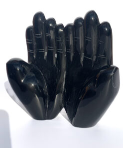 Obsidian double hand carving