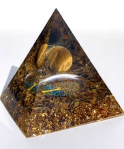 Tigers Eye resin pyramid