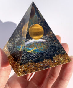 Tigers Eye resin pyramid