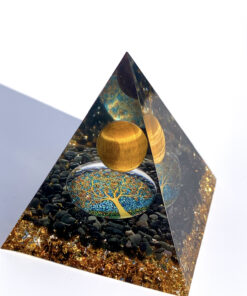 Tigers Eye resin pyramid