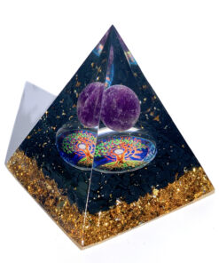 Amethyst resin pyramid