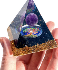 Amethyst resin pyramid