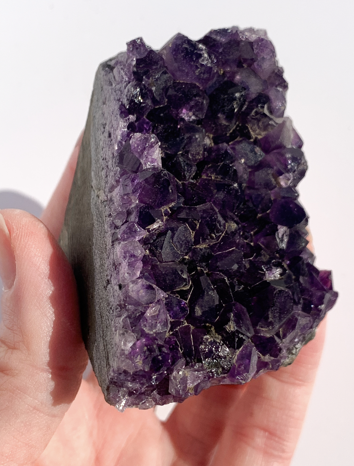 Amethyst cluster cut base