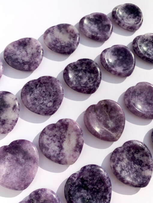 Lepidolite worry stone