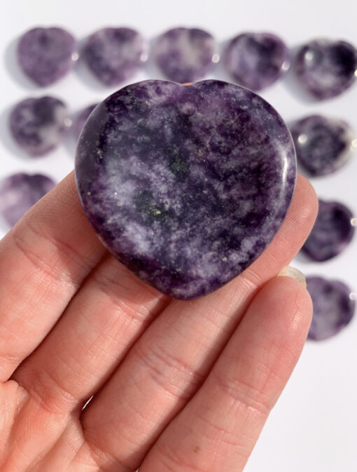 Lepidolite worry stone