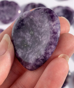 Lepidolite worry stone