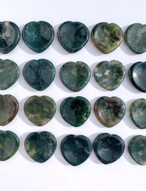 Green Moss Agate worry stone