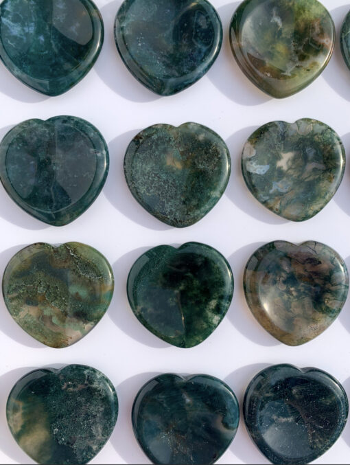 Green Moss Agate worry stone