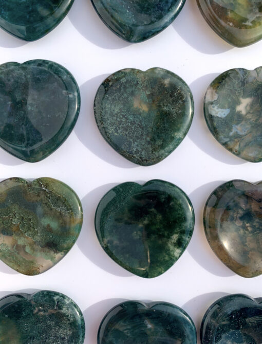 Green Moss Agate worry stone