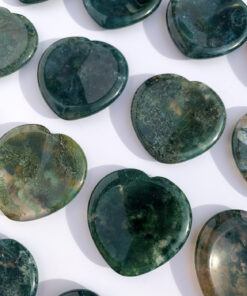 Green Moss Agate worry stone