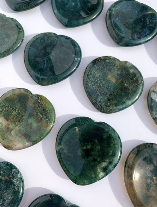 Green Moss Agate worry stone