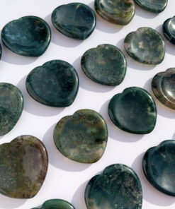 Green Moss Agate worry stone