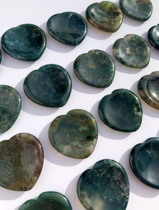 Green Moss Agate worry stone