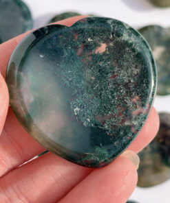 Green Moss Agate worry stone