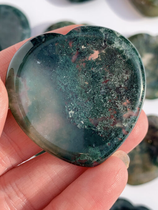 Green Moss Agate worry stone