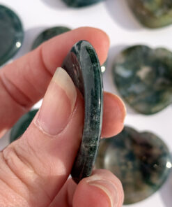 Green Moss Agate worry stone