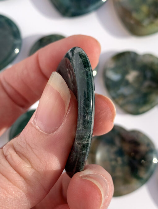 Green Moss Agate worry stone