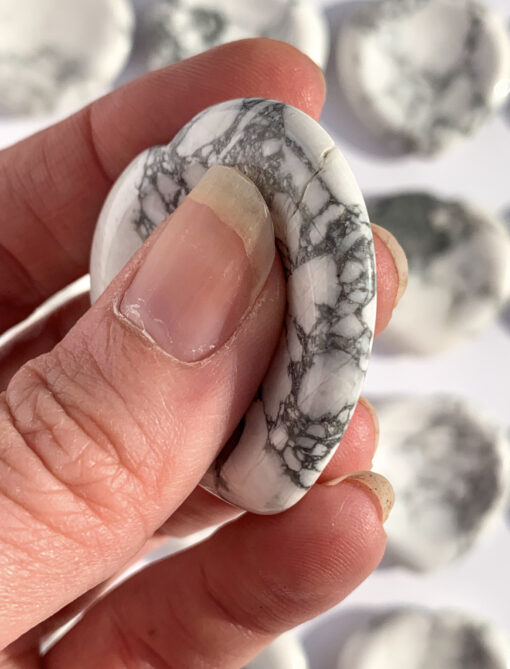 Howlite worry stone