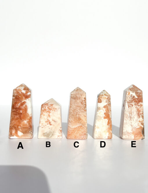 Pink Scolecite point