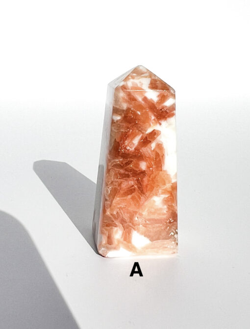 Pink Scolecite point