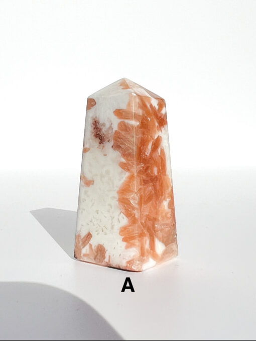 Pink Scolecite point