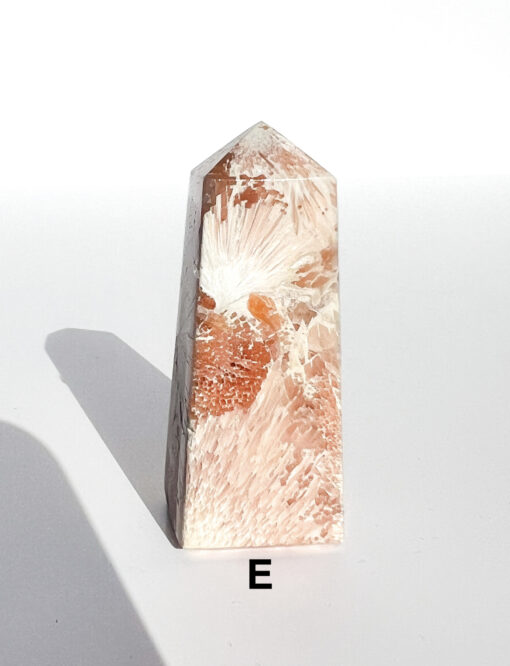 Pink Scolecite point