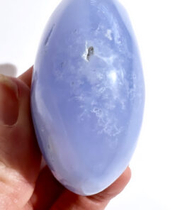 Blue Lace Agate palm stone