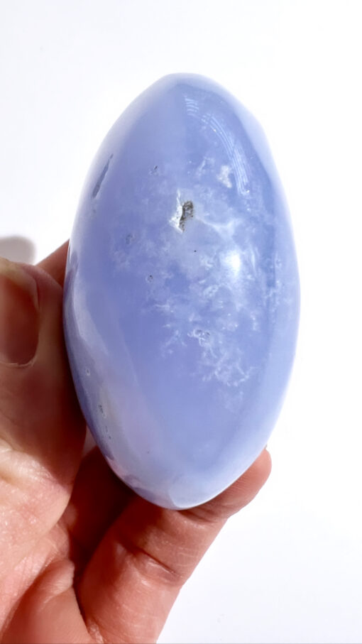 Blue Lace Agate palm stone