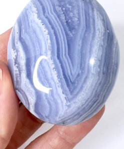 Blue Lace Agate palm stone