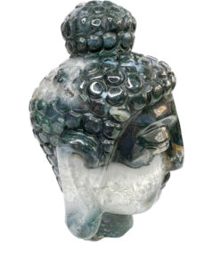 Large Moss Agate buddha head