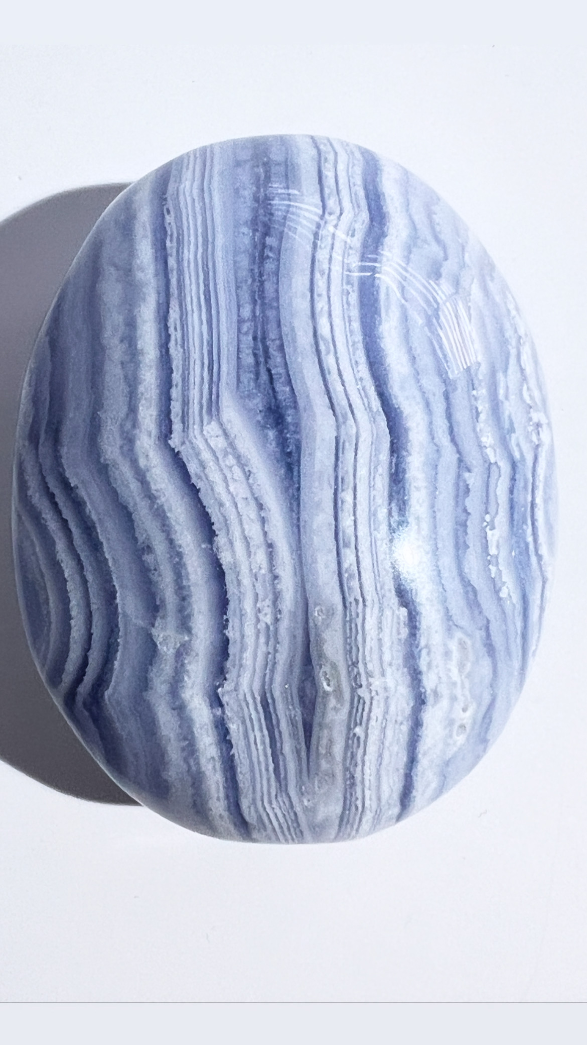 Blue lace agate clearance palm stone