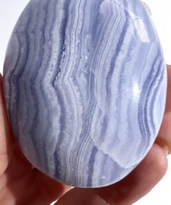 Blue Lace Agate palm stone