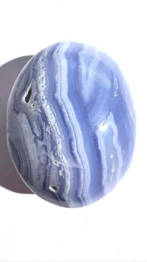 Blue Lace Agate palm stone